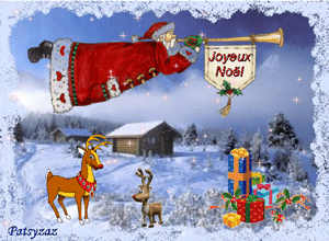 Gif animé joyeux Noël renne